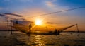 Fishing on Tri An lake - Vietnam Royalty Free Stock Photo